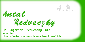 antal medveczky business card